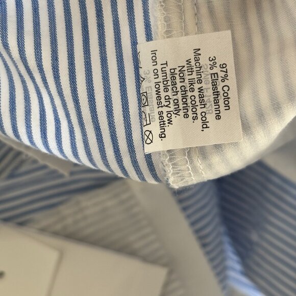 J Crew Skimmer City Fit Pants Blue Striped Women’s Size 4 Preppy Old Money NWT - Picture 6 of 14